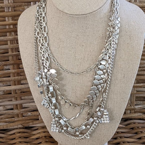 Stella & Dot Silver Sutton 5-in-1 necklace - Picture 1 of 1
